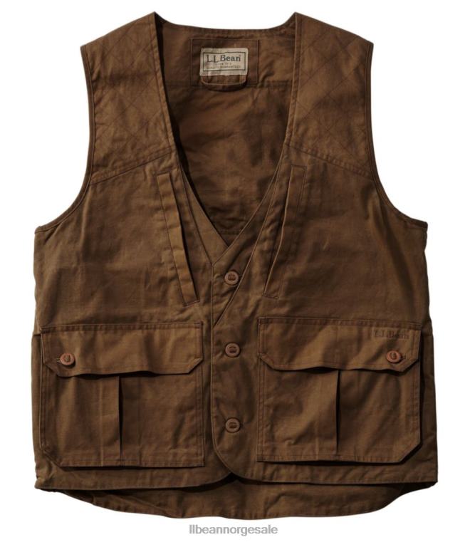 menn opplandsvest i vokset bomull 24VDH2283 L.L.Bean x Double L utendørs utstyr lønnebrun