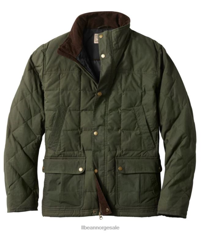 menn upcountry dunjakke i vokset bomull 24VDH899 L.L.Bean utendørs utstyr loden