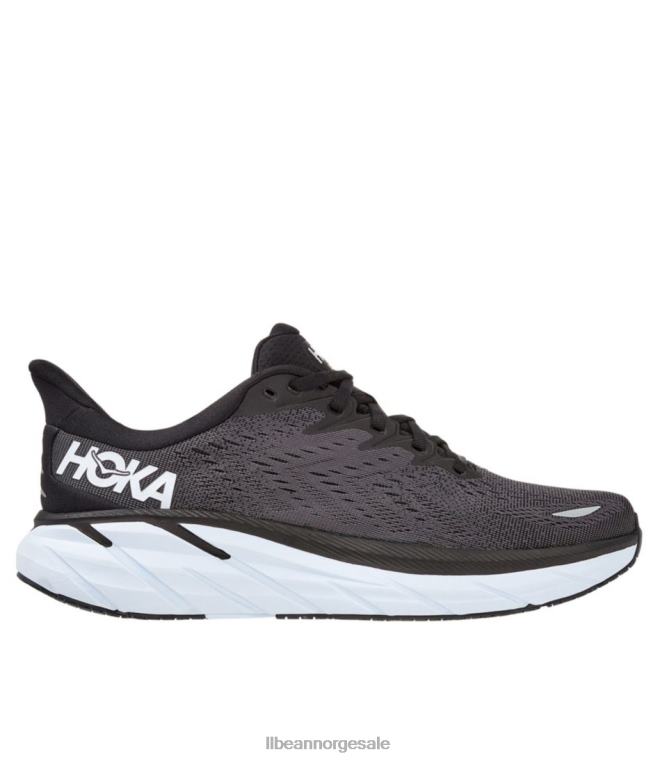 menn hoka clifton 8 løpesko 24VDH1064 L.L.Bean fottøy svart hvit