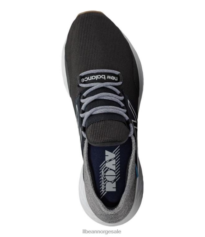 menn new balance fresh foam roav tee skjorte joggesko 24VDH1124 L.L.Bean fottøy sort/lys aluminium