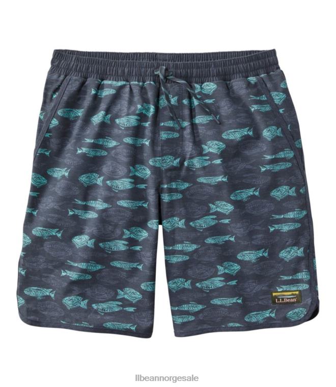 menn allsidige badeshorts 24VDH3211 L.L.Bean klær karbon marine fisketrykk