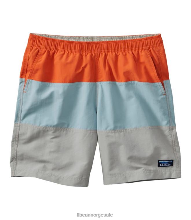 menn klassiske supplex sportsshorts 24VDH292 L.L.Bean klær topp oransje/blå kvarts/trerøyk