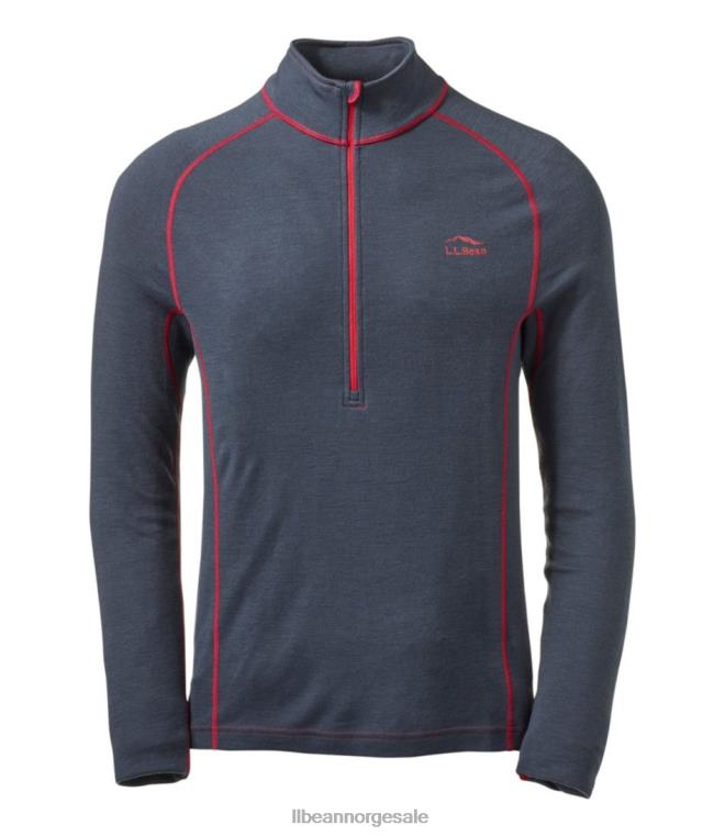 menn cresta midweight 250 kvart glidelås topp 24VDH3417 L.L.Bean klær karbon marine