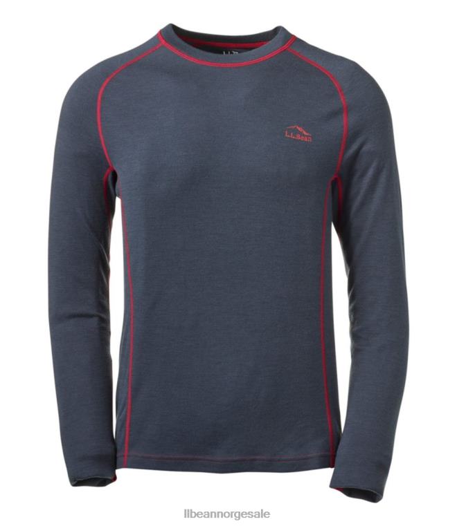 menn cresta ull midweight 250 crew topp 24VDH3519 L.L.Bean klær karbon marine