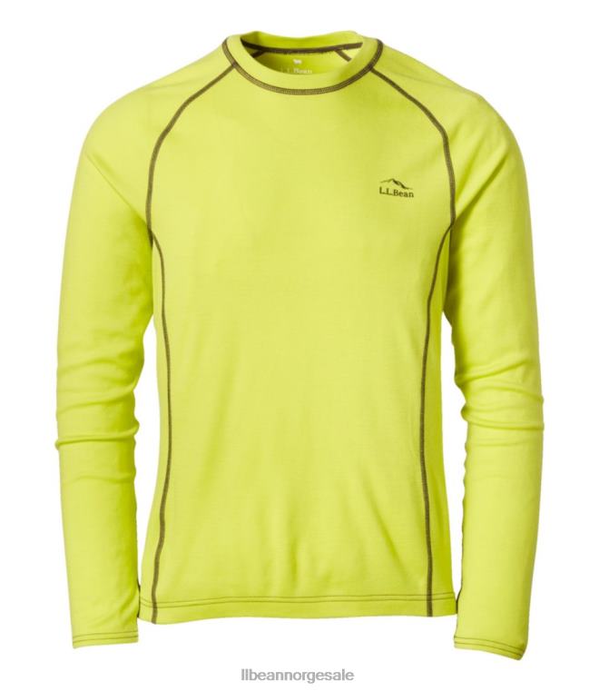 menn cresta ull midweight 250 crew topp 24VDH6002 L.L.Bean klær livlig sitron