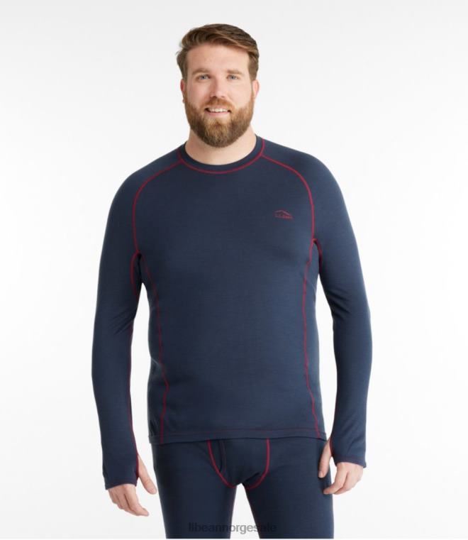 menn cresta ull midweight 250 crew topp 24VDH716 L.L.Bean klær Mørk sort