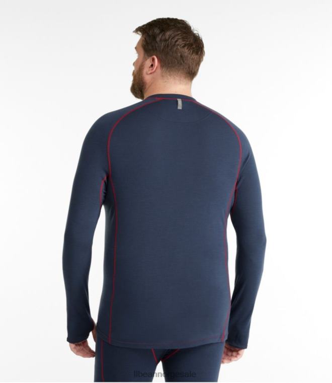 menn cresta ull midweight 250 crew topp 24VDH716 L.L.Bean klær Mørk sort