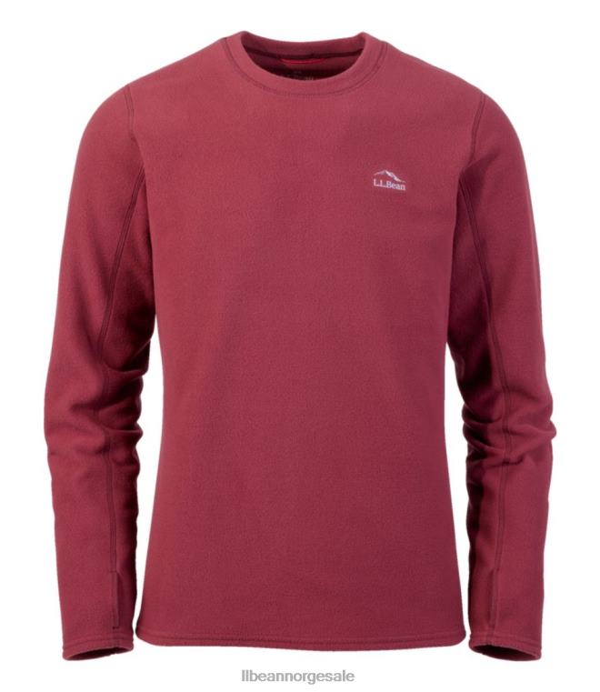 menn fleece base lag mannskap 24VDH775 L.L.Bean klær rødvin