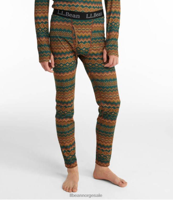 menn lette underlagsbukser 24VDH3585 L.L.Bean klær varm umber fair isle