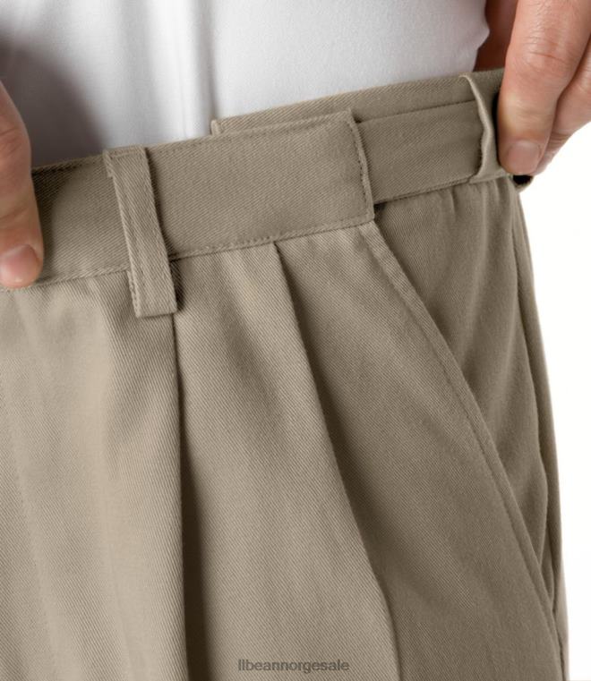 menn rynkefri chinos 24VDH5980 L.L.Bean x Double L klær mørk kaki