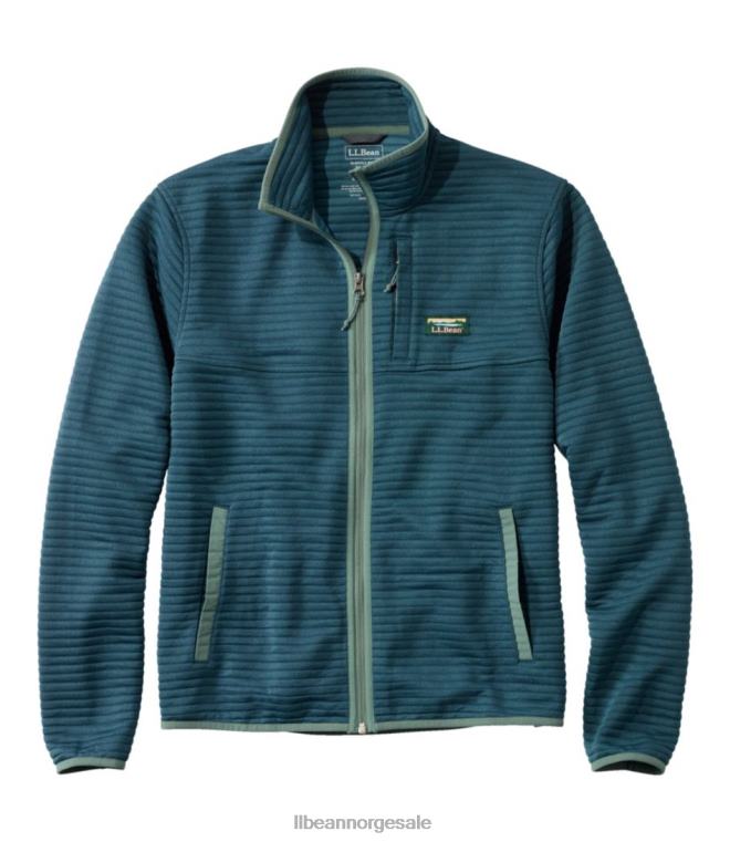 menn airlight strikket full glidelås 24VDH179 L.L.Bean klær mørk blågrønn blå