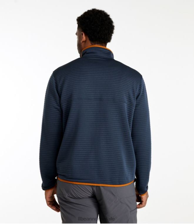menn airlight strikket full glidelås 24VDH179 L.L.Bean klær mørk blågrønn blå