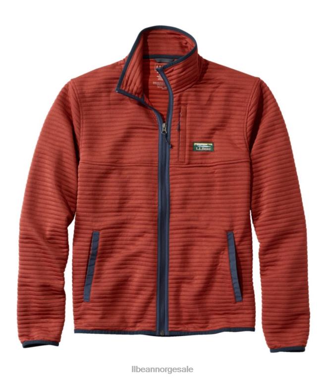 menn airlight strikket full glidelås 24VDH3074 L.L.Bean klær rustoransje