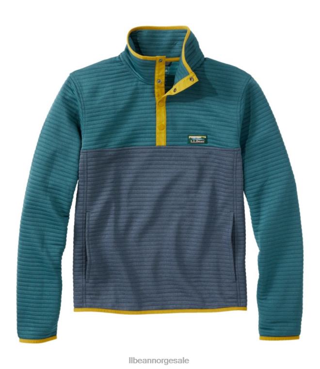 menn airlight strikket genser 24VDH3697 L.L.Bean klær storm blågrønn/rangeley blå
