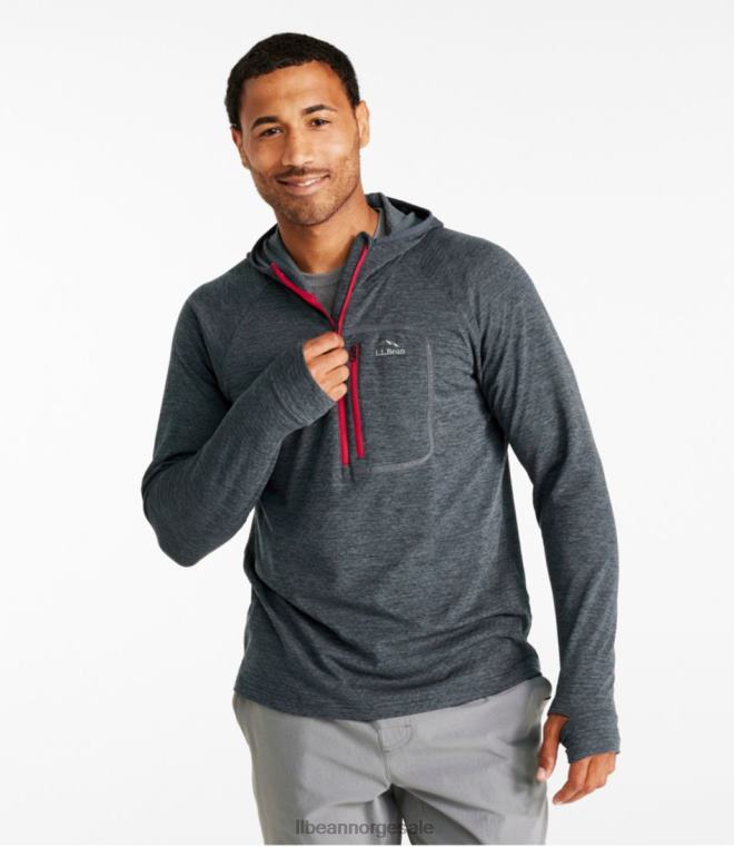 menn eventyr grid fleece 24VDH3544 L.L.Bean klær karbon marine