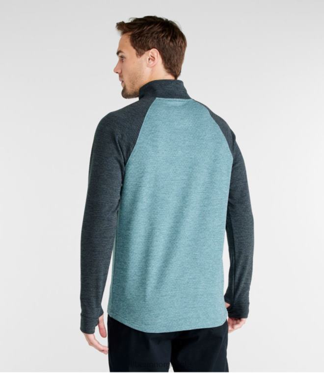 menn eventyr grid fleece 24VDH573 L.L.Bean klær karbon marine/blå kvarts