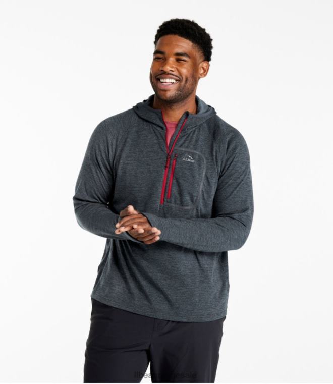 menn eventyr grid fleece 24VDH751 L.L.Bean klær mørk jeger