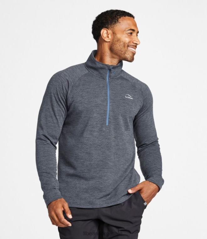 menn eventyr grid fleece 24VDH945 L.L.Bean klær burgunder
