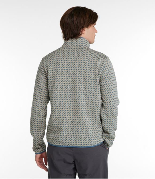menn genser fleece genser 24VDH3658 L.L.Bean klær bøffel rutete granat