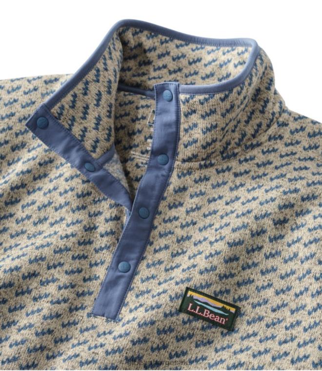 menn genser fleece genser 24VDH3658 L.L.Bean klær bøffel rutete granat
