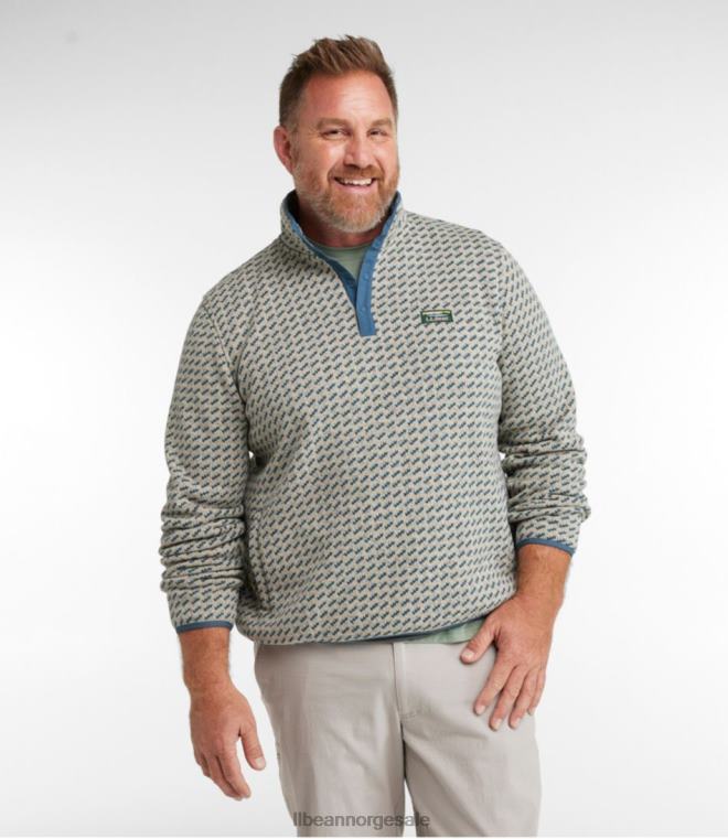 menn genser fleece genser 24VDH7058 L.L.Bean klær skogskygge fugleøyne