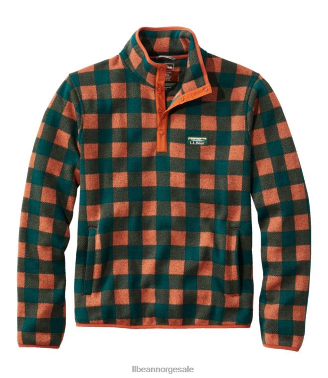 menn genser fleece genser 24VDH893 L.L.Bean klær russet leirbøffel