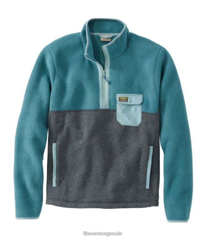 menn genser fleece sherpa hybrid genser 24VDH6685 L.L.Bean klær storm blågrønn/rangeley blå