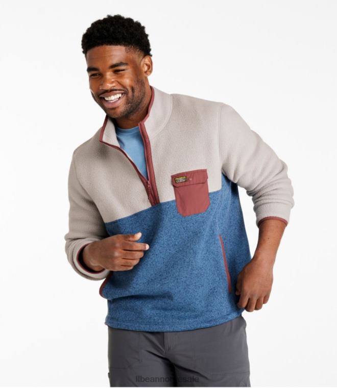 menn genser fleece sherpa hybrid genser 24VDH6685 L.L.Bean klær storm blågrønn/rangeley blå