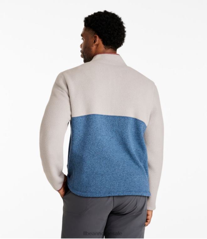menn genser fleece sherpa hybrid genser 24VDH6685 L.L.Bean klær storm blågrønn/rangeley blå