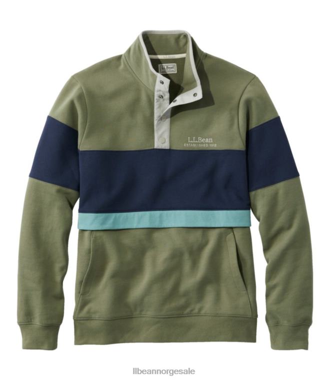 menn genser fra 1912 24VDH550 L.L.Bean klær klassisk marine/rustoransje