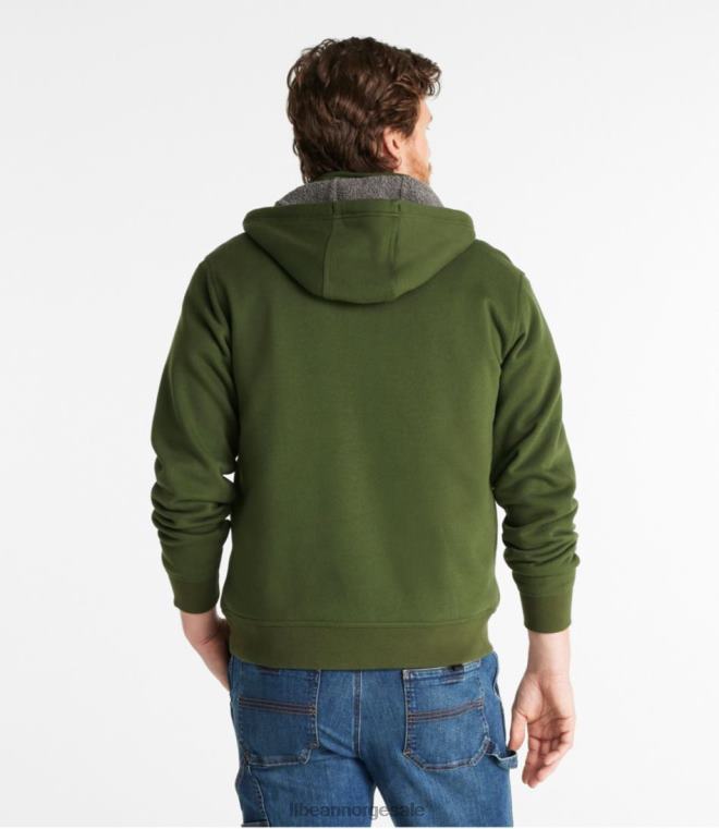 menn katahdin iron works genser med halv glidelås 24VDH3432 L.L.Bean klær skogskygge