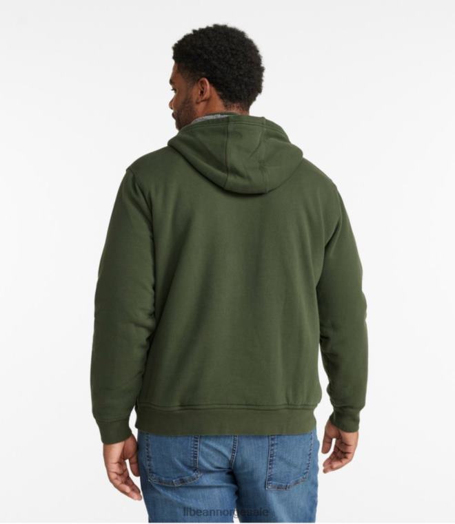 menn katahdin iron works genser med halv glidelås 24VDH3432 L.L.Bean klær skogskygge