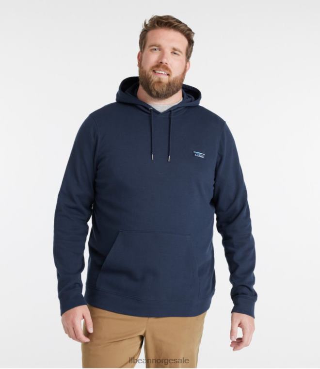 menn komfort stretch pique hettegenser 24VDH393 L.L.Bean klær klassisk marine