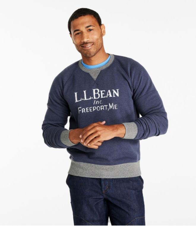 menn signatur arv sweatshirt 24VDH3434 L.L.Bean klær mørk indigo lyng