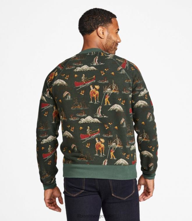 menn signatur arv sweatshirt 24VDH3558 L.L.Bean klær blek oliven camo