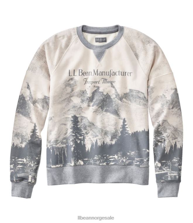 menn signatur arv sweatshirt 24VDH767 L.L.Bean klær grå lyng naturskjønn