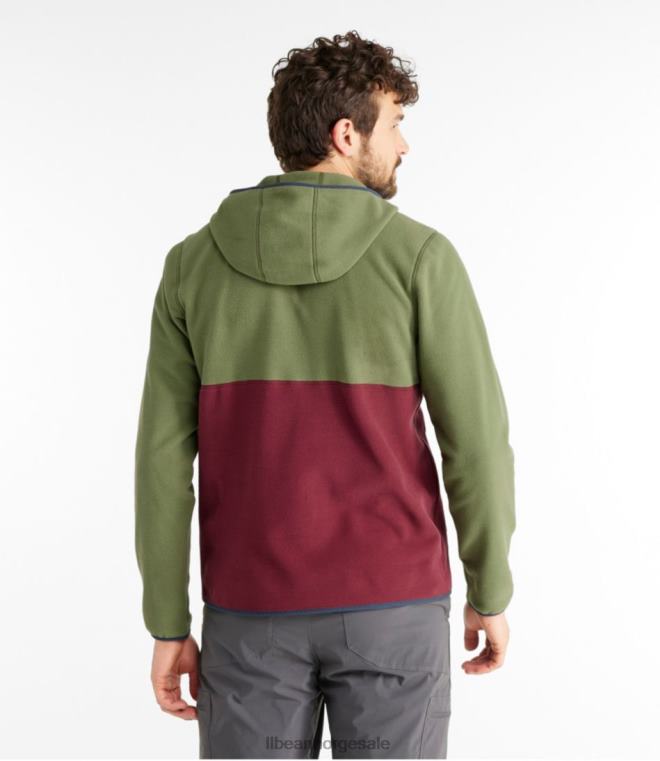 menn sti fleece 24VDH890 L.L.Bean klær lett mahogni geo/karbon marine