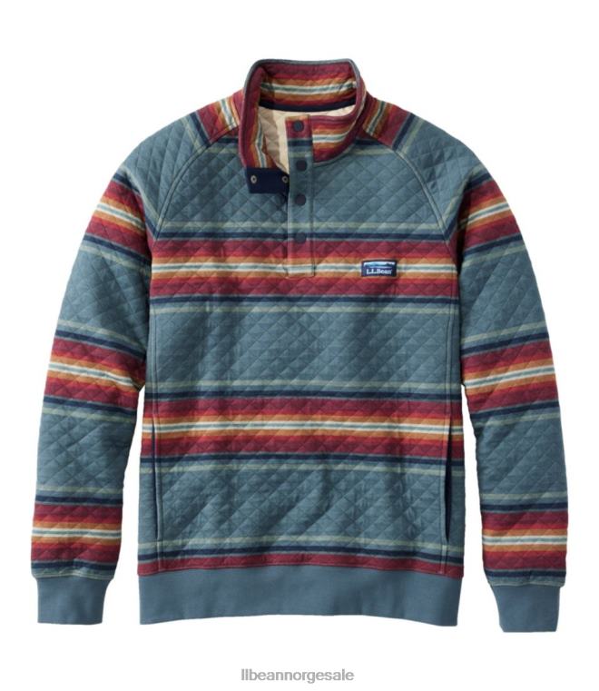 menn vattert genser 24VDH3070 L.L.Bean klær rangeley blå multi