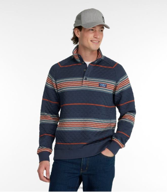 menn vattert genser 24VDH3070 L.L.Bean klær rangeley blå multi