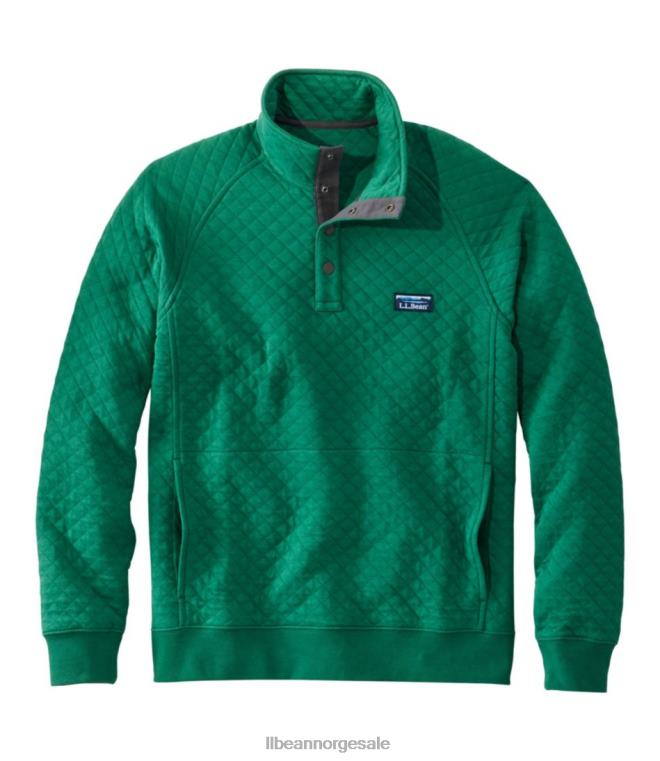 menn vattert genser 24VDH3248 L.L.Bean klær smaragdgran