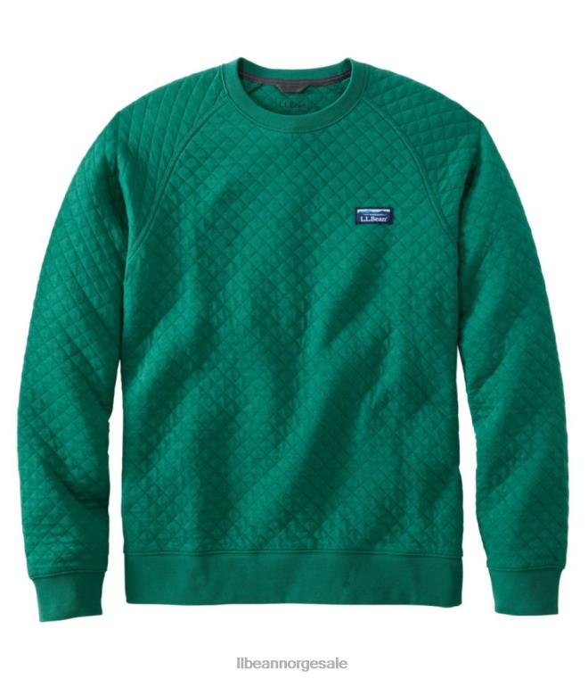 menn vattert genser 24VDH3325 L.L.Bean klær smaragdgran