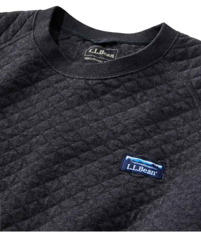 menn vattert genser 24VDH3325 L.L.Bean klær smaragdgran