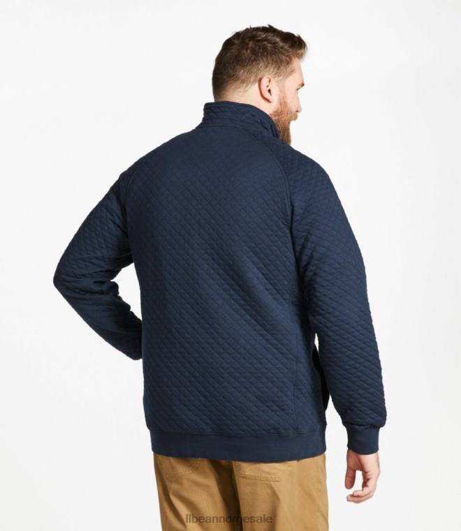 menn vattert genser 24VDH365 L.L.Bean klær klassisk marine