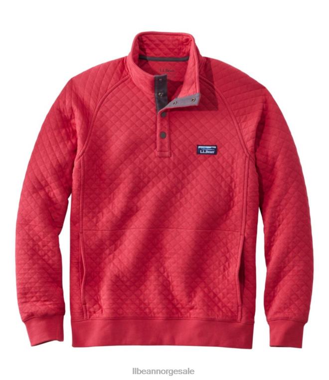 menn vattert genser 24VDH4838 L.L.Bean klær maritim rød