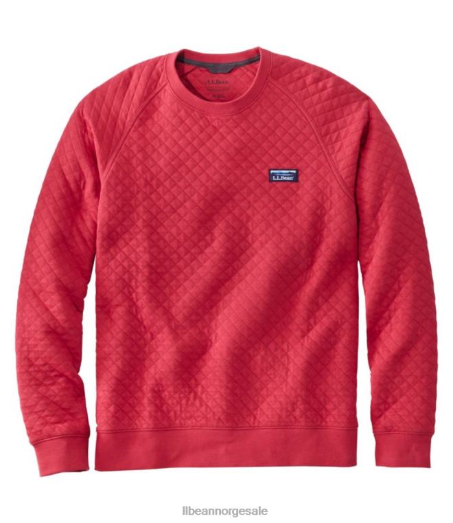 menn vattert genser 24VDH4895 L.L.Bean klær maritim rød