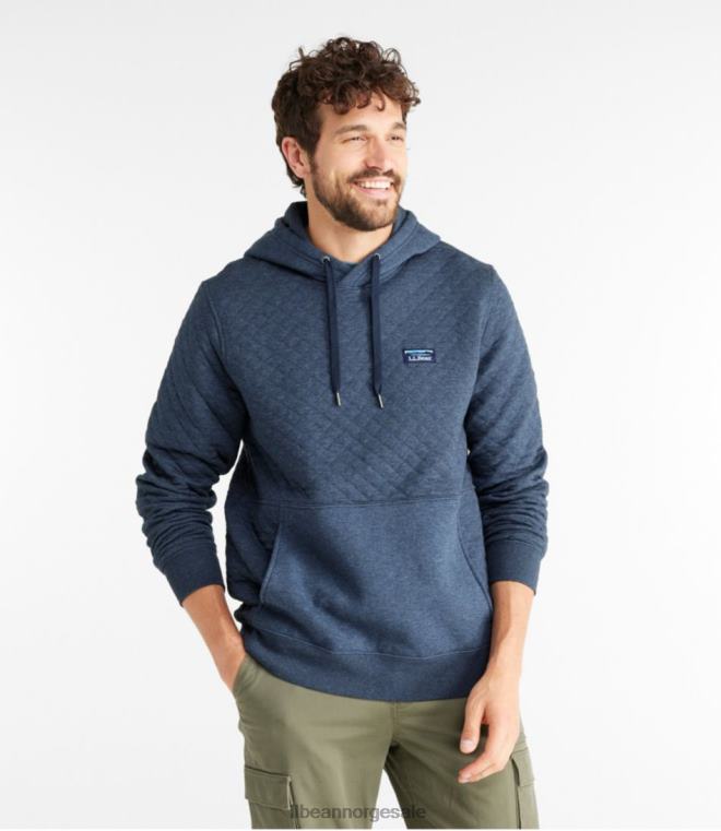 menn vattert genser 24VDH4963 L.L.Bean klær indigo lyng