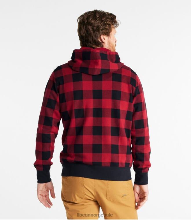 menn x peanøtter genser 24VDH640 L.L.Bean klær dyp rød bøffel