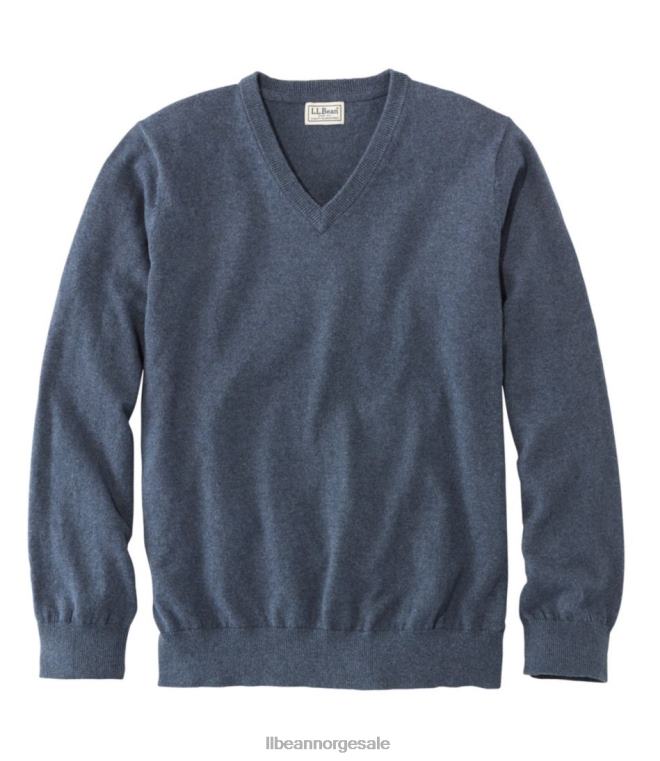 menn genser i bomull/cashmir 24VDH410 L.L.Bean klær vintage indigo