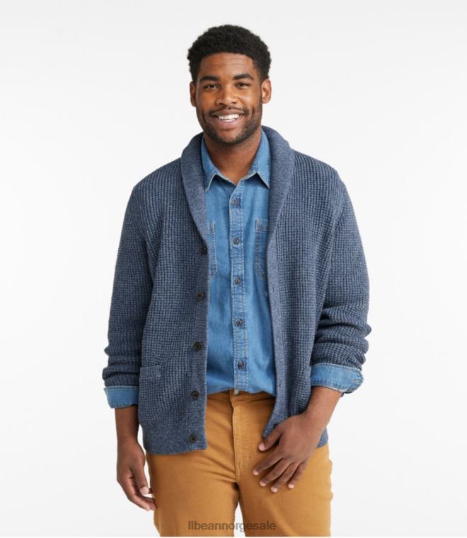 menn genser i økologisk bomull 24VDH5025 L.L.Bean klær vintage indigo