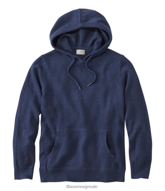 menn ond myk bomull/cashmir genser 24VDH561 L.L.Bean klær klassisk marine